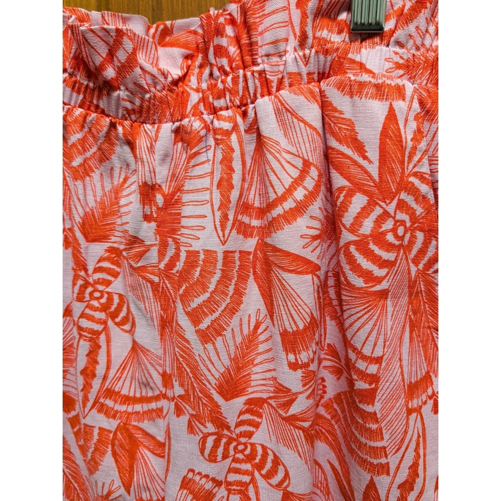 Kourt, Pink Red Floral Paperbag Waist Wide Leg Pants Size Small - Picture 3 of 7